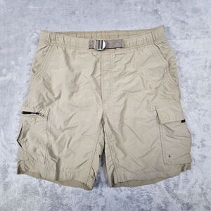Columbia Sportswear Swim Trunks Hiking Shorts Men's Small Tan Belted‎ Outdoors